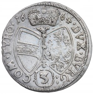 Austria, Sigismund Franz, 3 kreuzer 1664, Hall