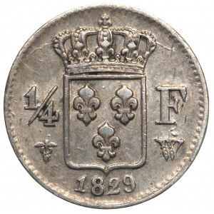 Francja, 1/4 franka 1829