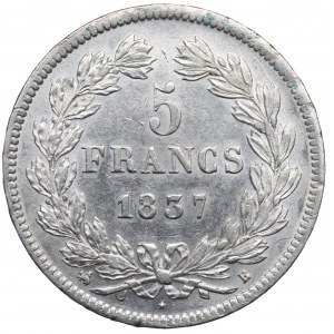 France, 5 francs 1837