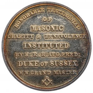 Anglicko, slobodomurárska medaila 1830