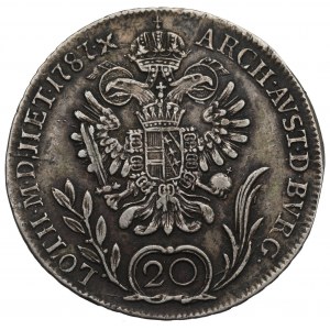 Rakúsko-Uhorsko, Jozef II, 20 krajcars 1787