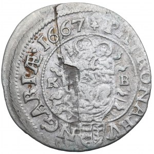 Hungary, 3 kreuzer 1667