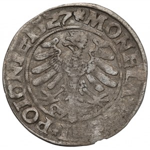 Žigmund I. Starý, Grosz 1527, Krakov - minca bez pruhu v A