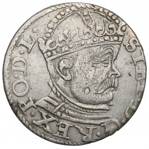 Stefan Batory, Trojak 1585, Riga - veľká hlava nepopísaná