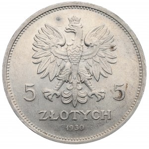 II RP, 5 Zloty 1930 Banner - HYBRID Vorderseite