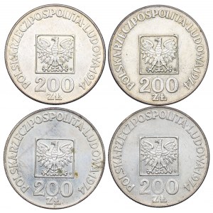PRL, Zestaw 200 złotych 1974 Mapa