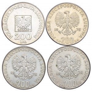 Poľská ľudová republika, sada 200 zlotých 1974-76