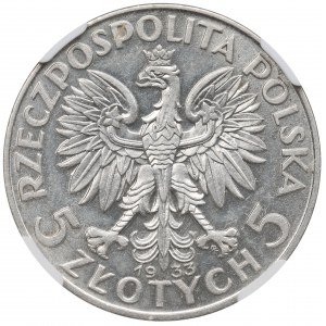 II Republic of Poland, 5 zloty 1933 Polonia - NGC AU58