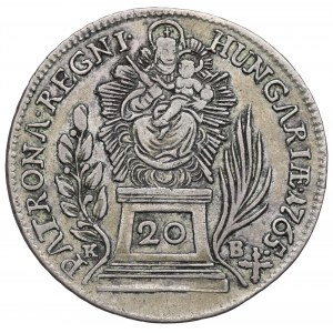 Maďarsko, 20 krajcars 1765