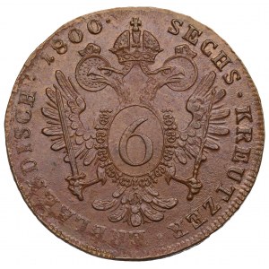 Austria, Franz II, 6 kreuzer 1800 C