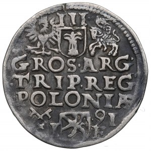 Zygmunt III Waza, Trojak 1591, Poznań - nieopisany