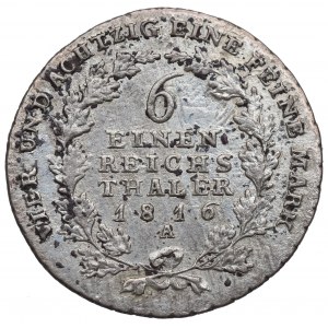 Germany, Preussen, 1/6 thaler 1816