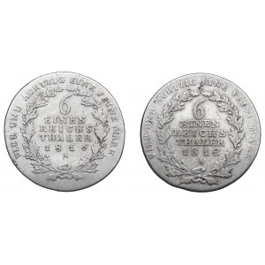 Germany, Prussia, 1/6 thaler set 1812-16