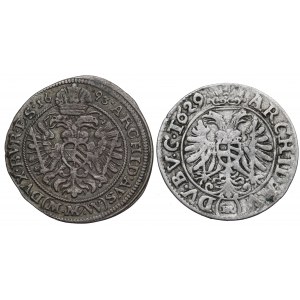 Austria, Zestaw 3 krajcary 1629-93