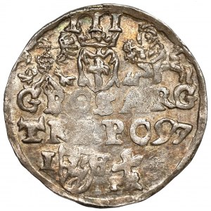 Sigismund III. Vasa, Trojak 1597, Lublin - Monogramm MR