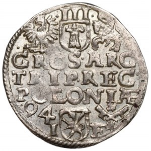Zygmunt III Waza, Trojak 1594, Poznań - piękny