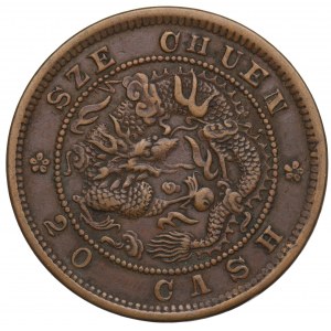 Chiny, Republika, Syczuan, 20 cash 1903-05