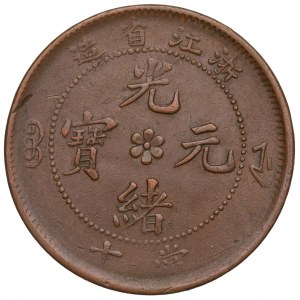 Chiny, Chekiang, 10 cash 1903-06