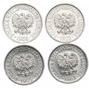 Poľská ľudová republika, sada 5 centov 1963-72