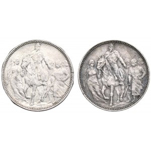 Maďarsko, sada 1 koruny 1896