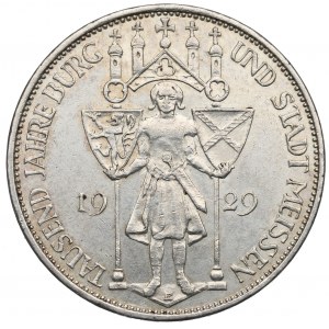 Nemecko, Weimarská republika, 3. známka 1929 E, Drážďany - 1000. výročie Meissenu