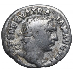 Římská říše, Traján, denár - P M TR P COS IIII P P