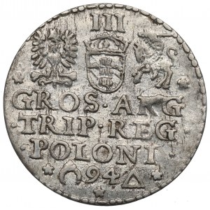 Zygmunt III Waza, Trojak 1594, Malbork - otwarty pierścień