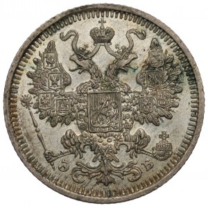 Rosja, Mikołaj II, 15 kopiejek 1908 ЭБ