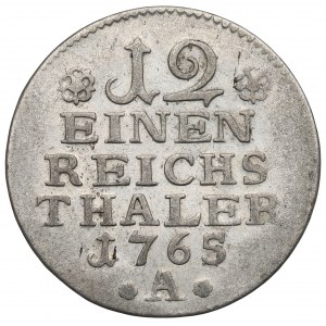 Německo, Prusko, Fridrich II., 1/12 tolaru 1765