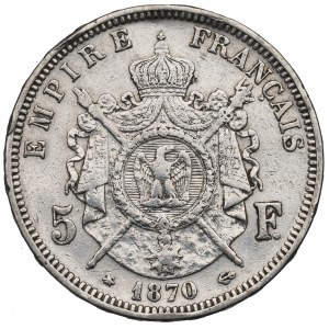 Francja, 5 franków 1870
