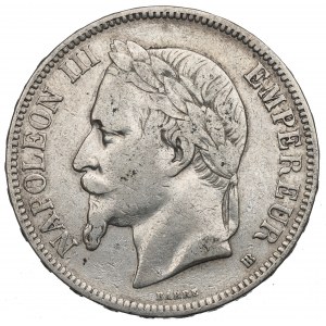 Francja, 5 franków 1869