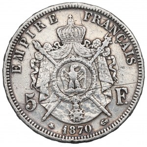 France, 5 francs 1870