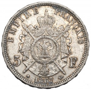 Francúzsko, 5 frankov 1867