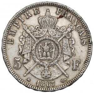 Francúzsko, 5 frankov 1867