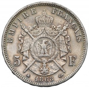 France, 5 francs 1868