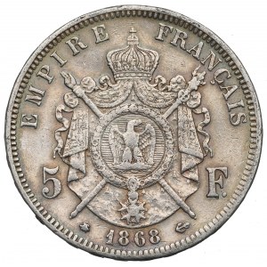 Francúzsko, 5 frankov 1868