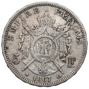 France, 5 francs 1867