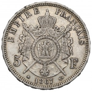 France, 5 francs 1867