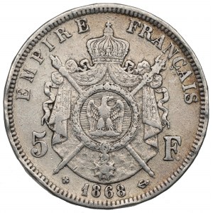 Francja, 5 franków 1868