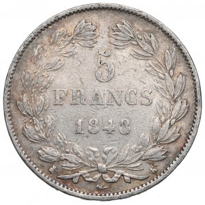 France, 5 francs 1848