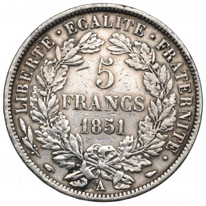 France, 5 francs 1851