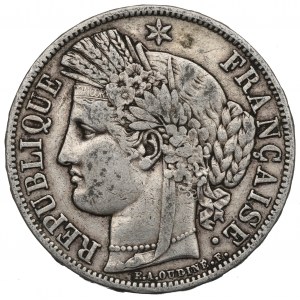 Francja, 5 franków 1849