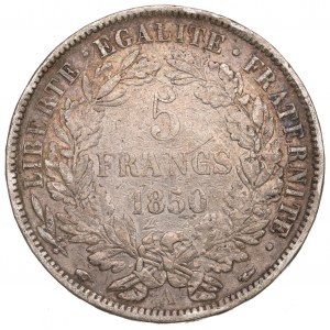 France, 5 francs 1850 A