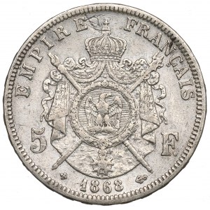 France, 5 francs 1868