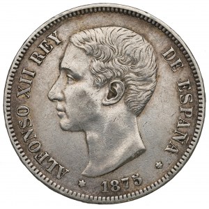 Hiszpania, 5 pesetas 1875
