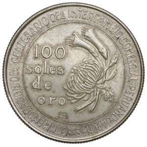 Peru, 100 zlatých solí 1873