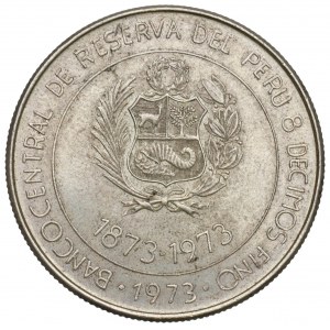 Peru, 100 soli w złocie 1873