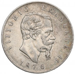 Italy, 5 lira 1876
