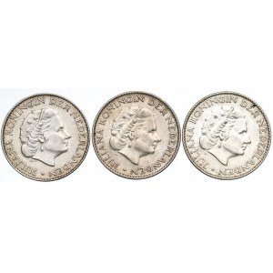Niderlandy, Zestaw 1 gulden 1956-58