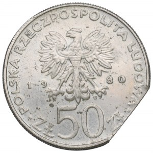 PRL, 50 złotych 1980 Chrobry - Destrukt